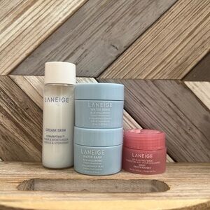 LANEIGE Bundle - Cerapeptide Toner, Water Bank x2 and Lip Mask+samples
